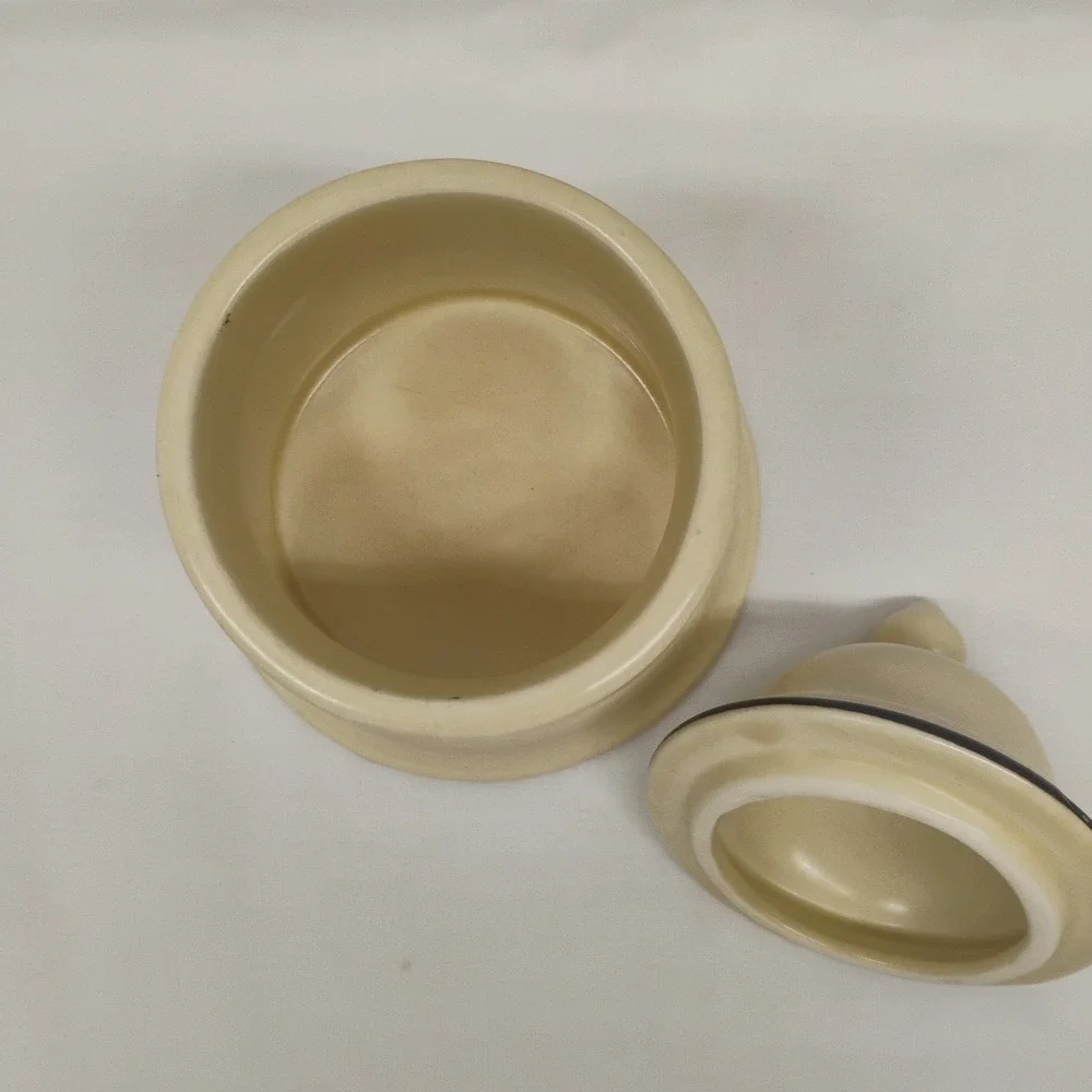 Pfaltzgraff Village Sugar Bowl With Lid Vintage 1970's Stoneware Canister